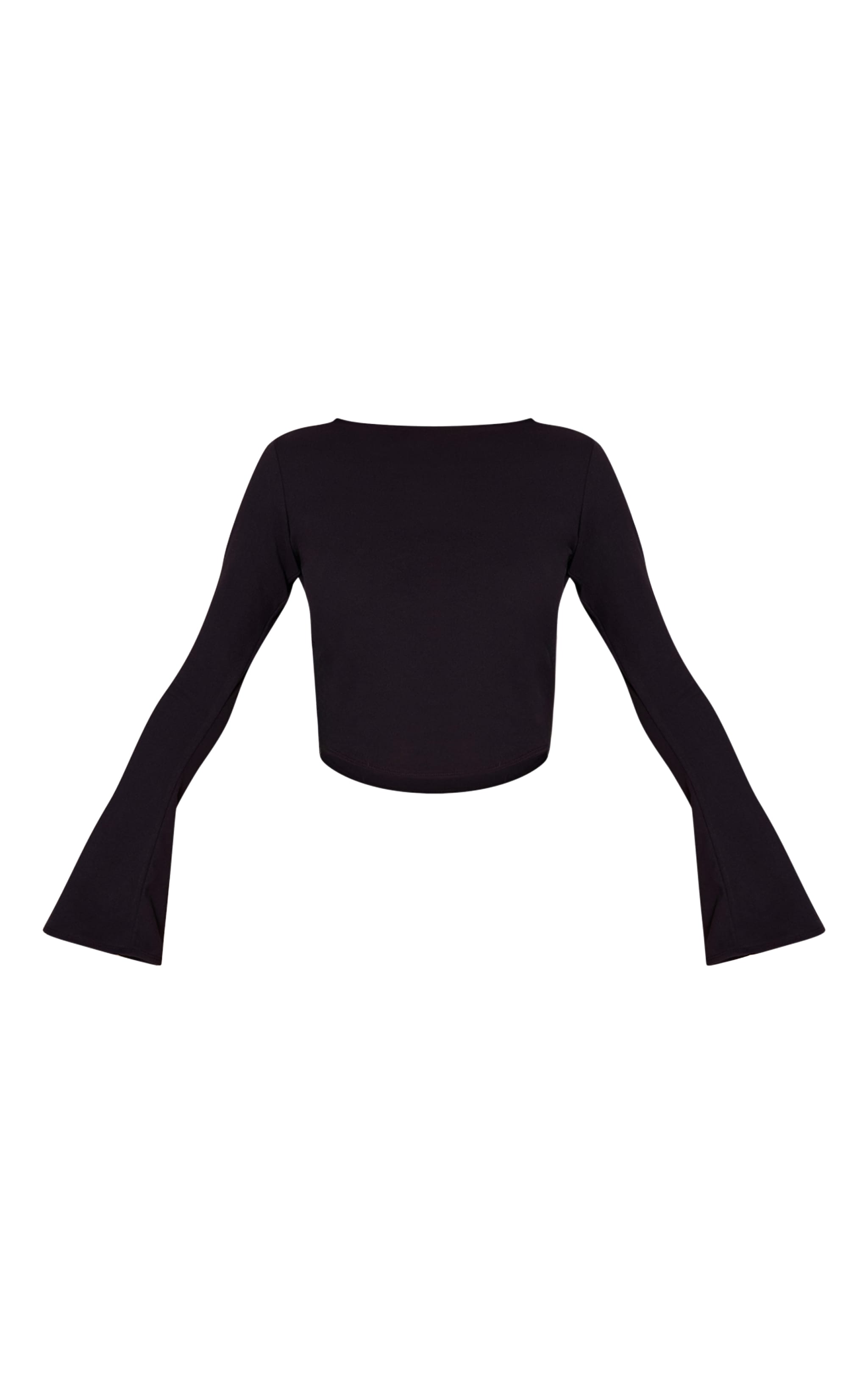 Black Ultra Soft Cowl Back Drapey Long Sleeve Top  image 5