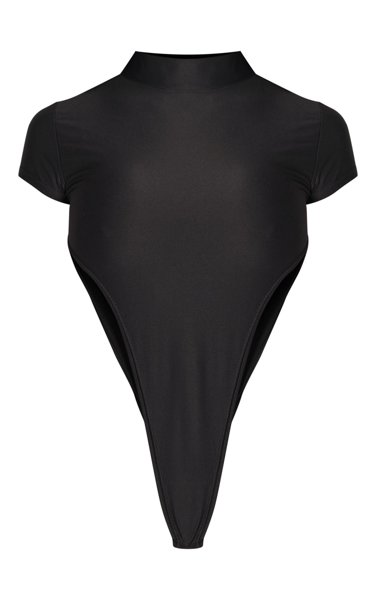 Shape Black Slinky High Rise Short Sleeved Bodysuit image 5