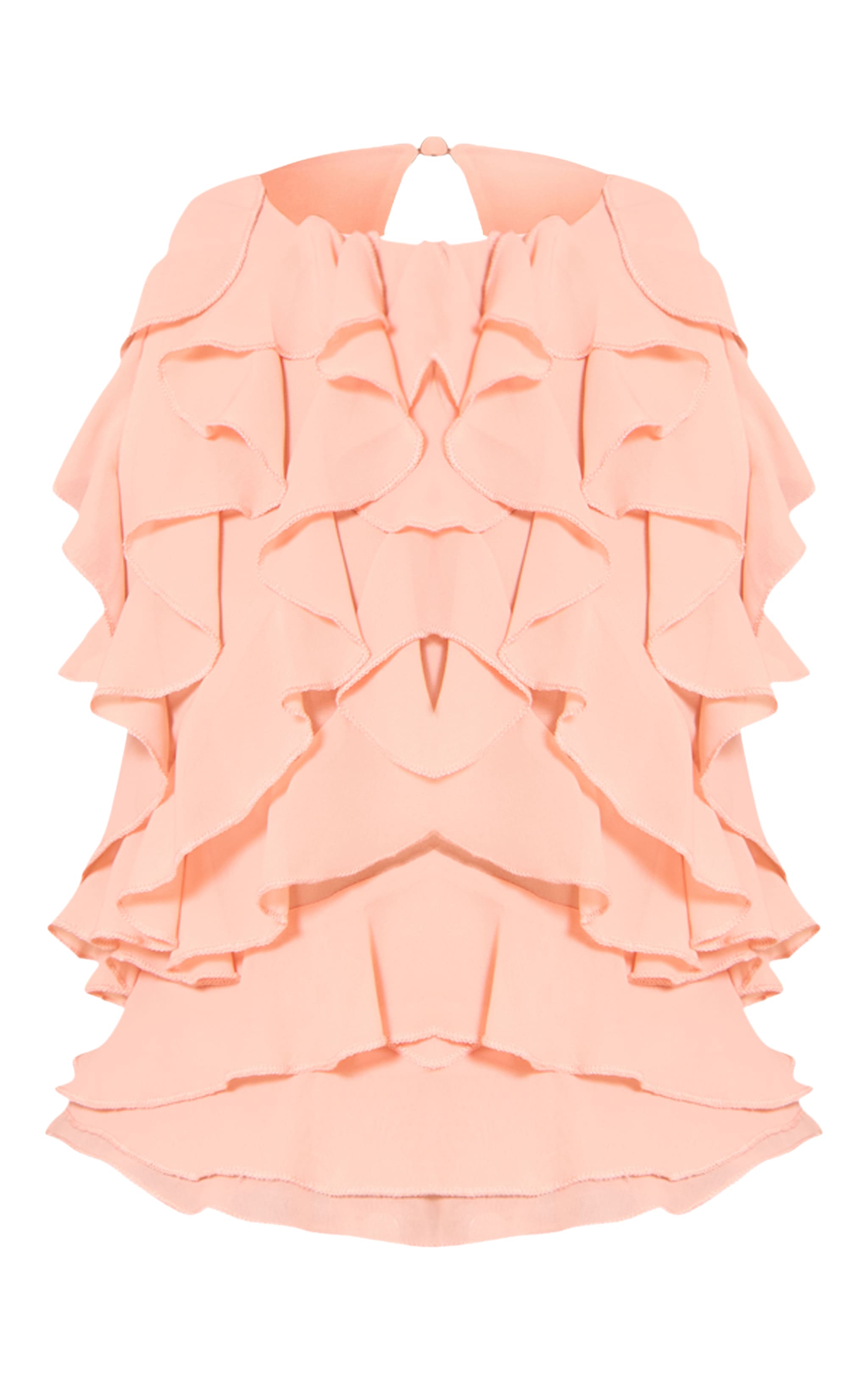 Grapefruit Chiffon Ruffle Detail Vest Top image 5