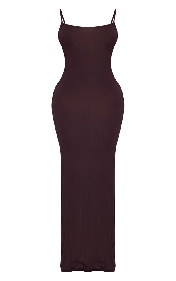 Shape Chocolate Brown Jersey Strappy Maxi Dress image 5