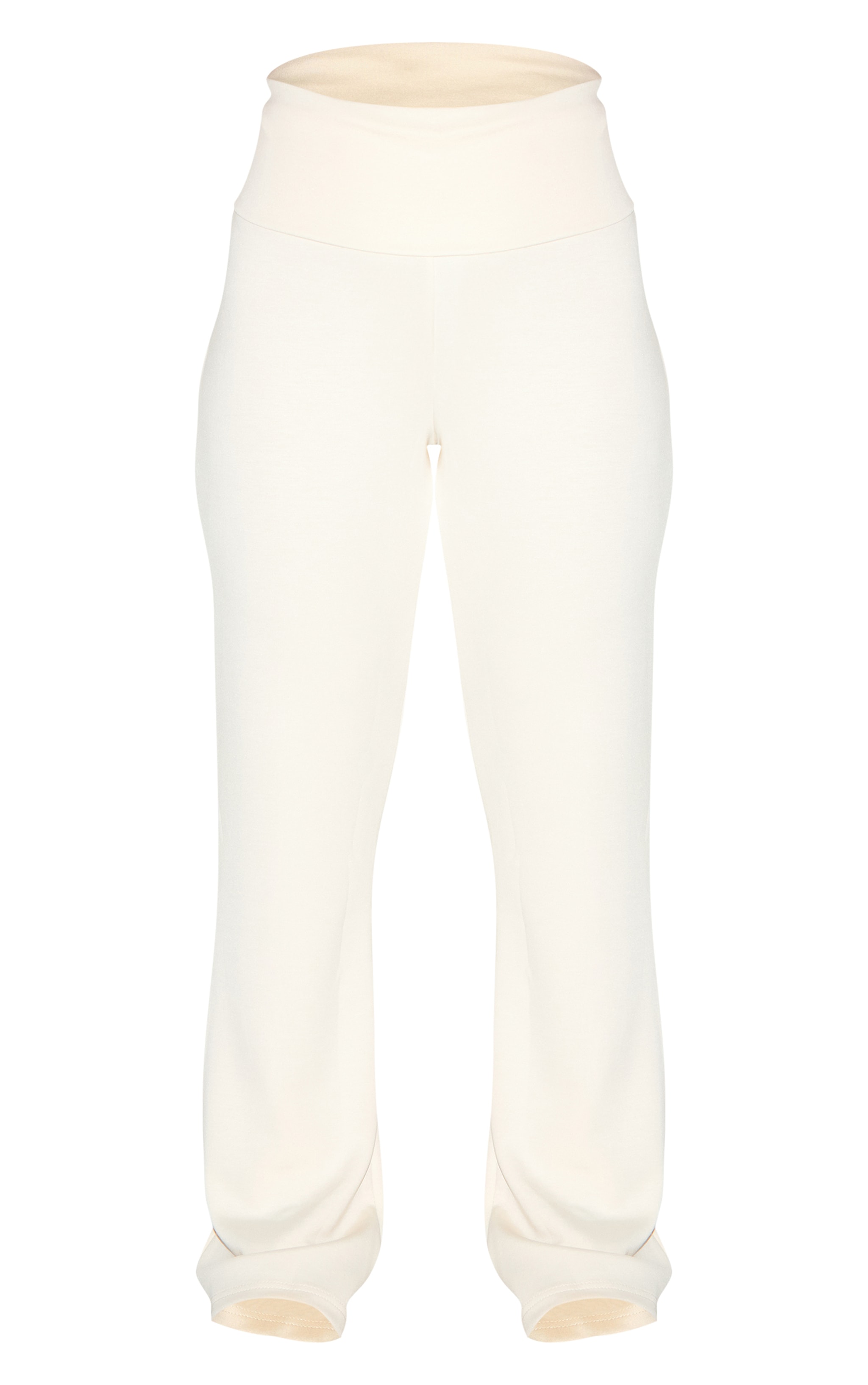 Plus Cream Premium Foldover Soft Touch Yoga Flares image 5