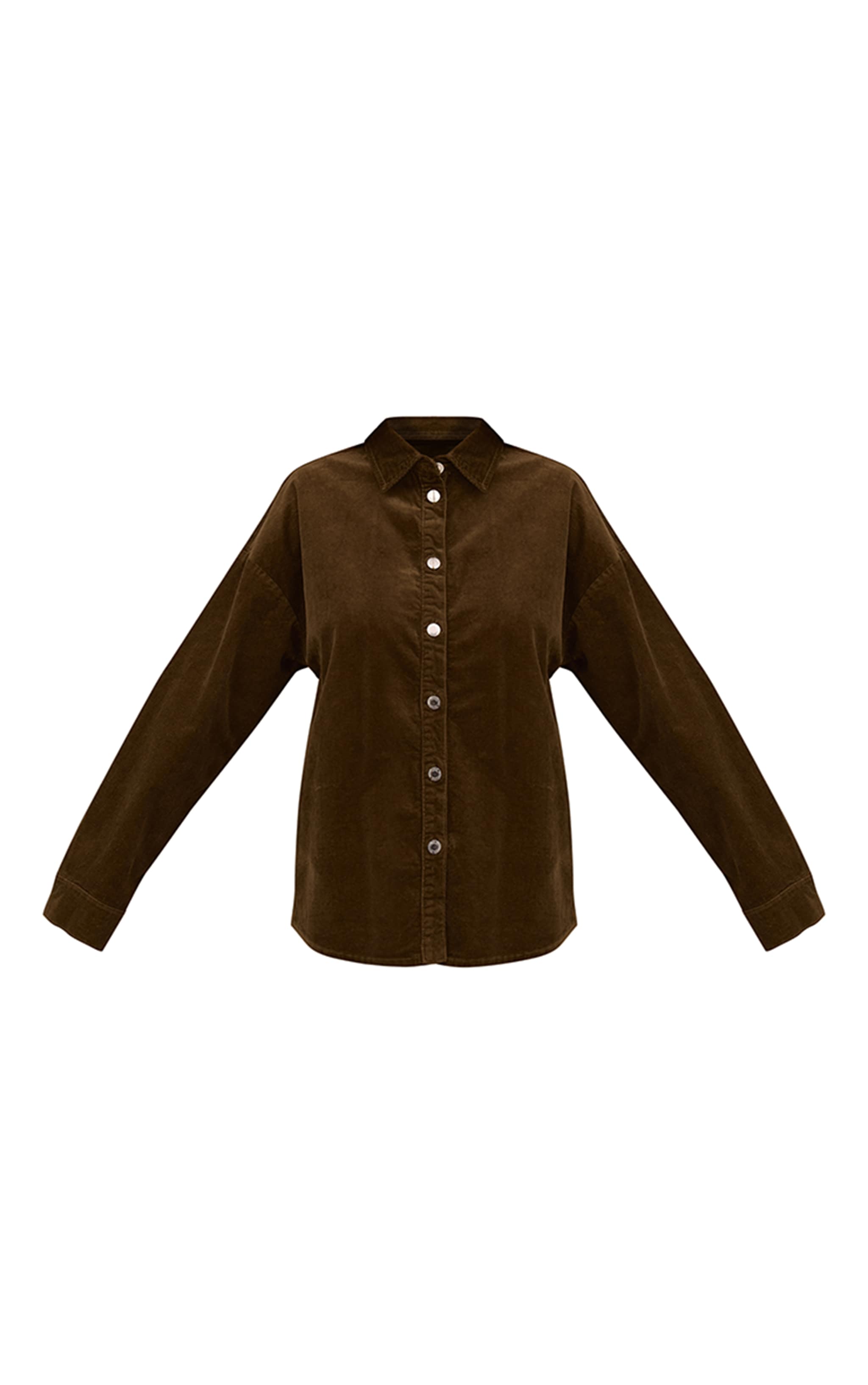 Chemise en velours côtelé style jean vert olive image 5