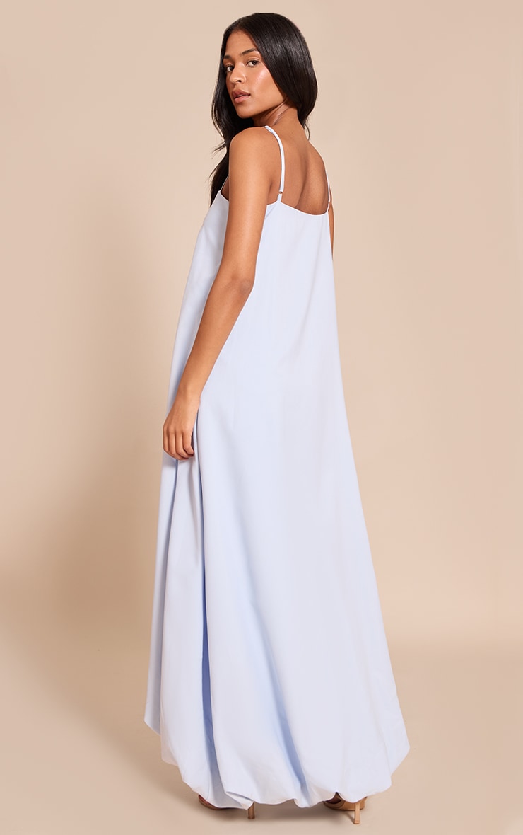 Tall Light Blue Strappy Floaty Maxi Dress image 2