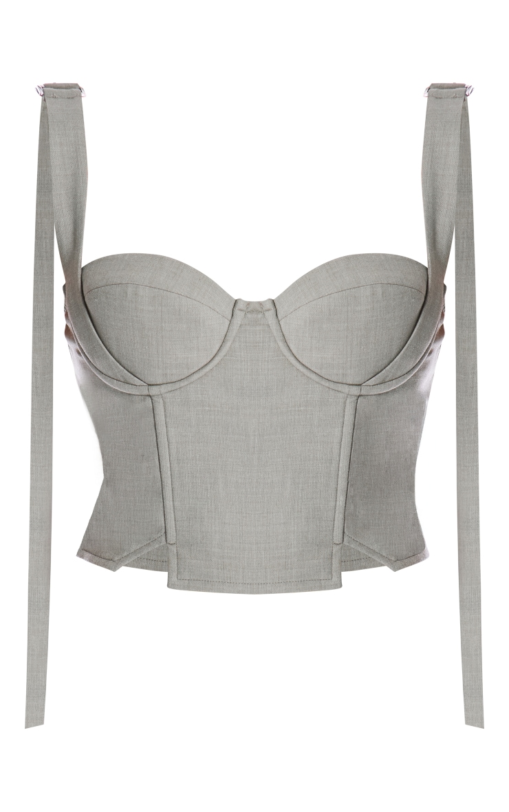 PLT Label Sage Green Tailored Corset Top image 5