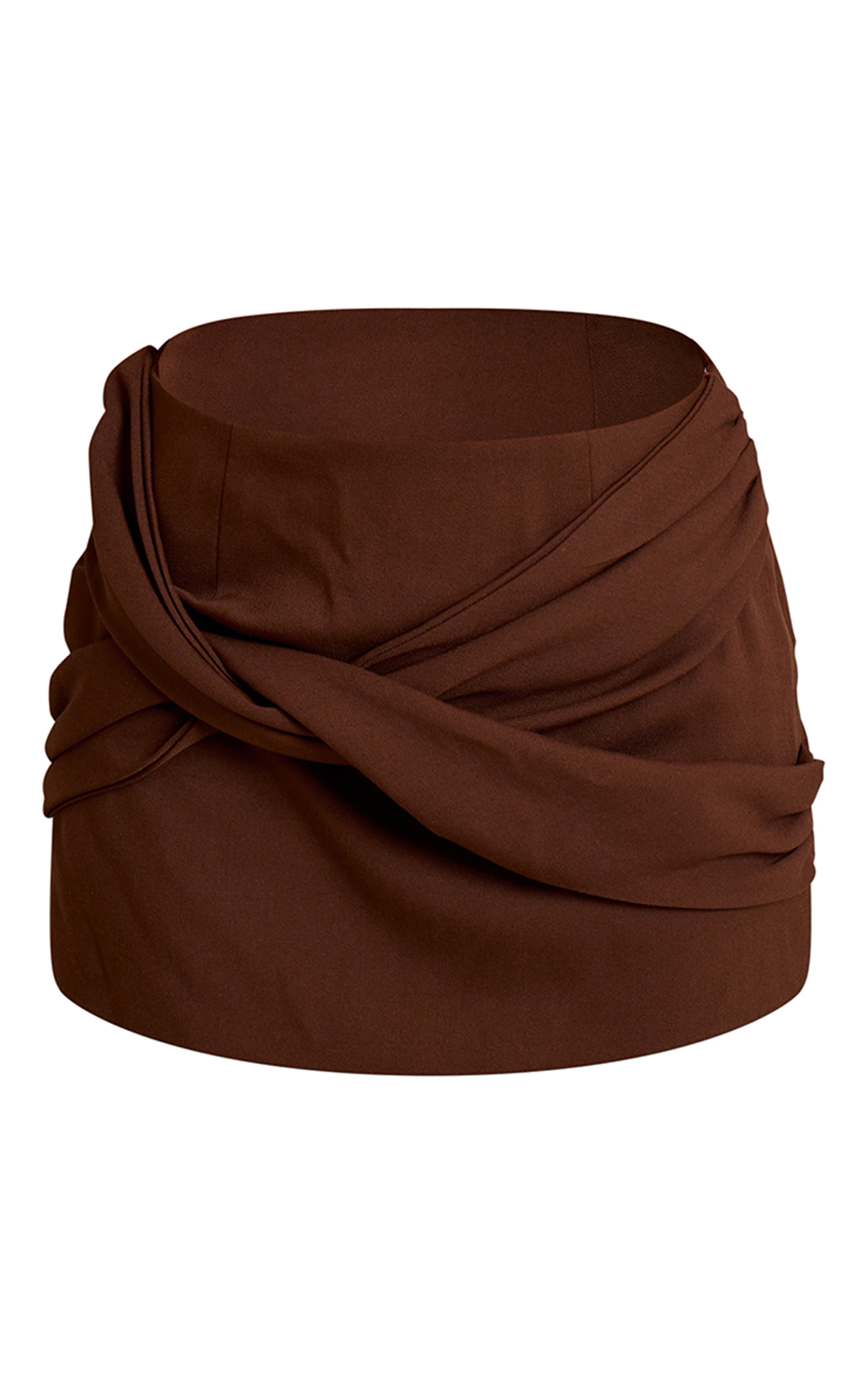 Chocolate Woven Twist Mini Skirt image 6