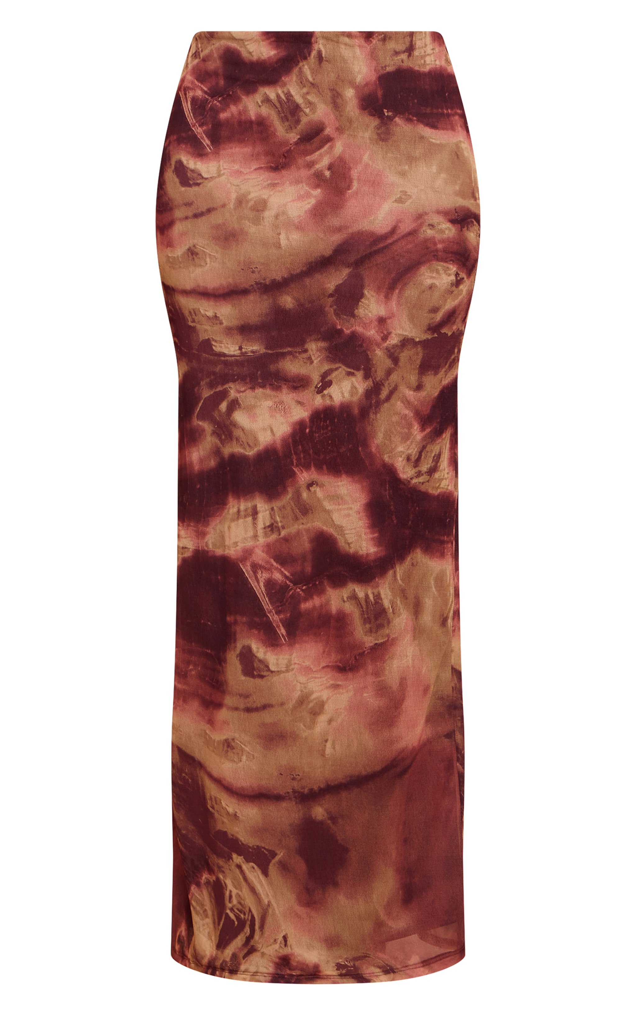 Purple Abstract Print Maxi Skirt image 5