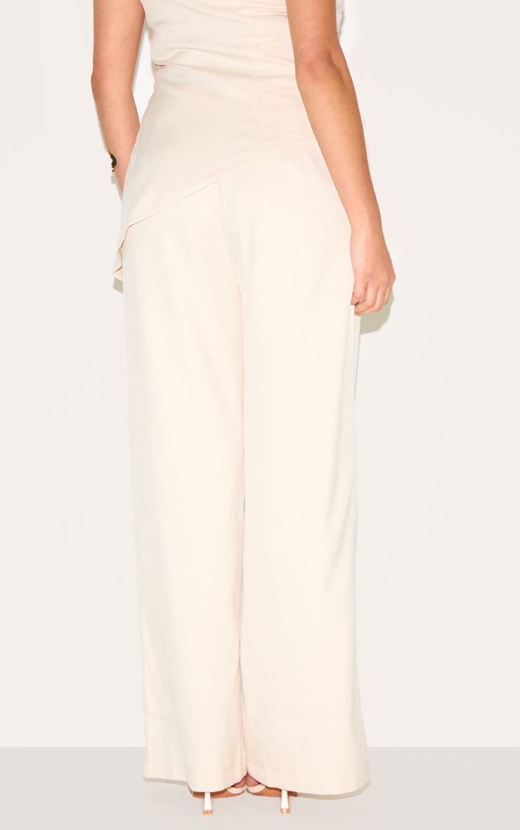 Plus Pantalon Large Tailleur Tissé Amande image 3