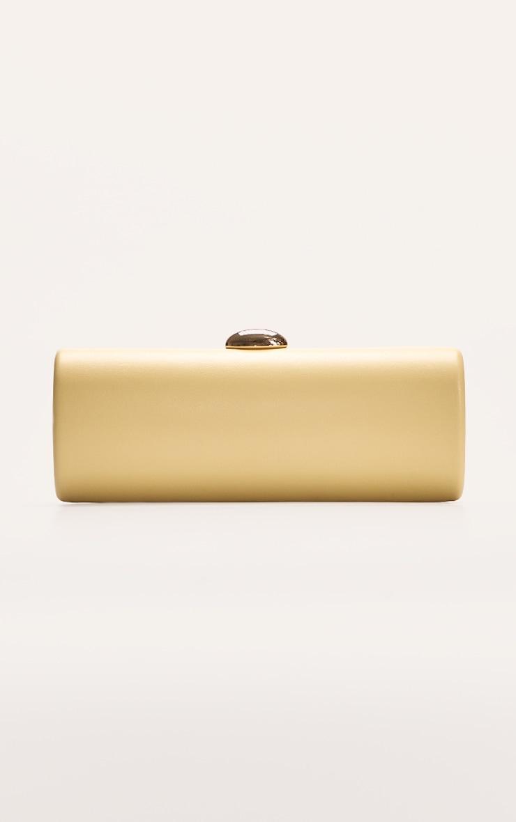 Butter Yellow PU Pebble Detail Hard Clutch Bag image 4