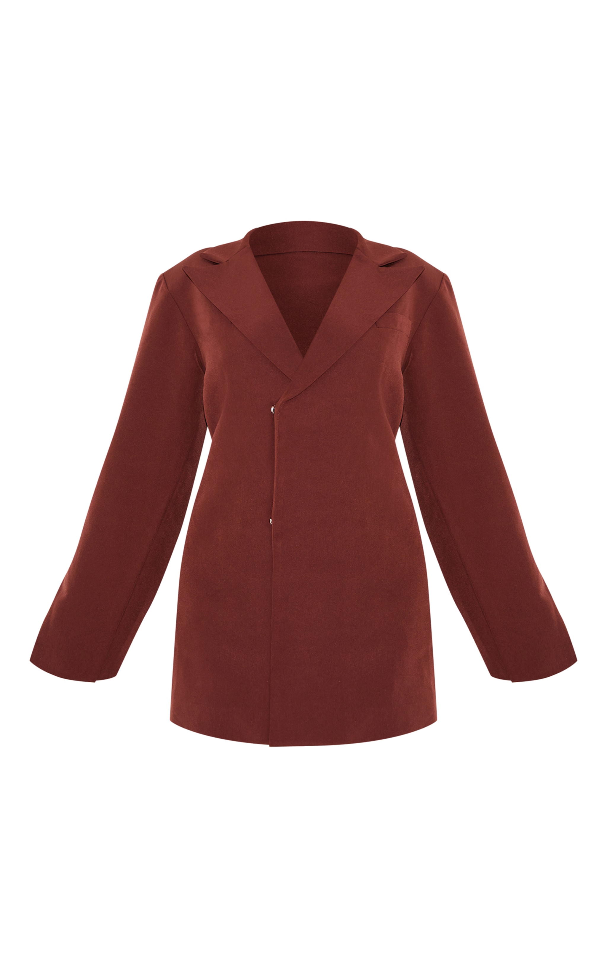 Shape Chocolate Tailored Pleated Sleeve Adjustable Waist Blazer Dress image 5