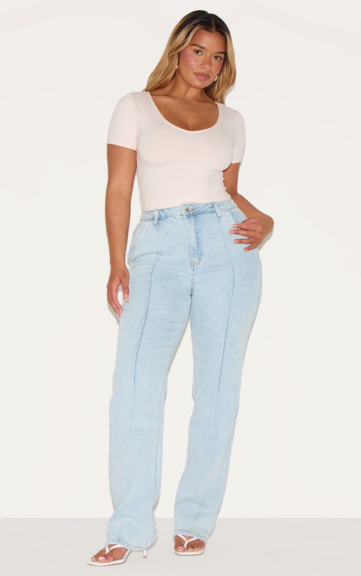 Shape Blush Sculpted V Neck Short Sleeve Bodysuit image 3