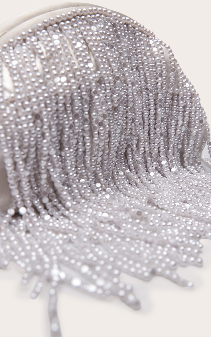 Ivory Tassel Bead Clutch Bag image 5