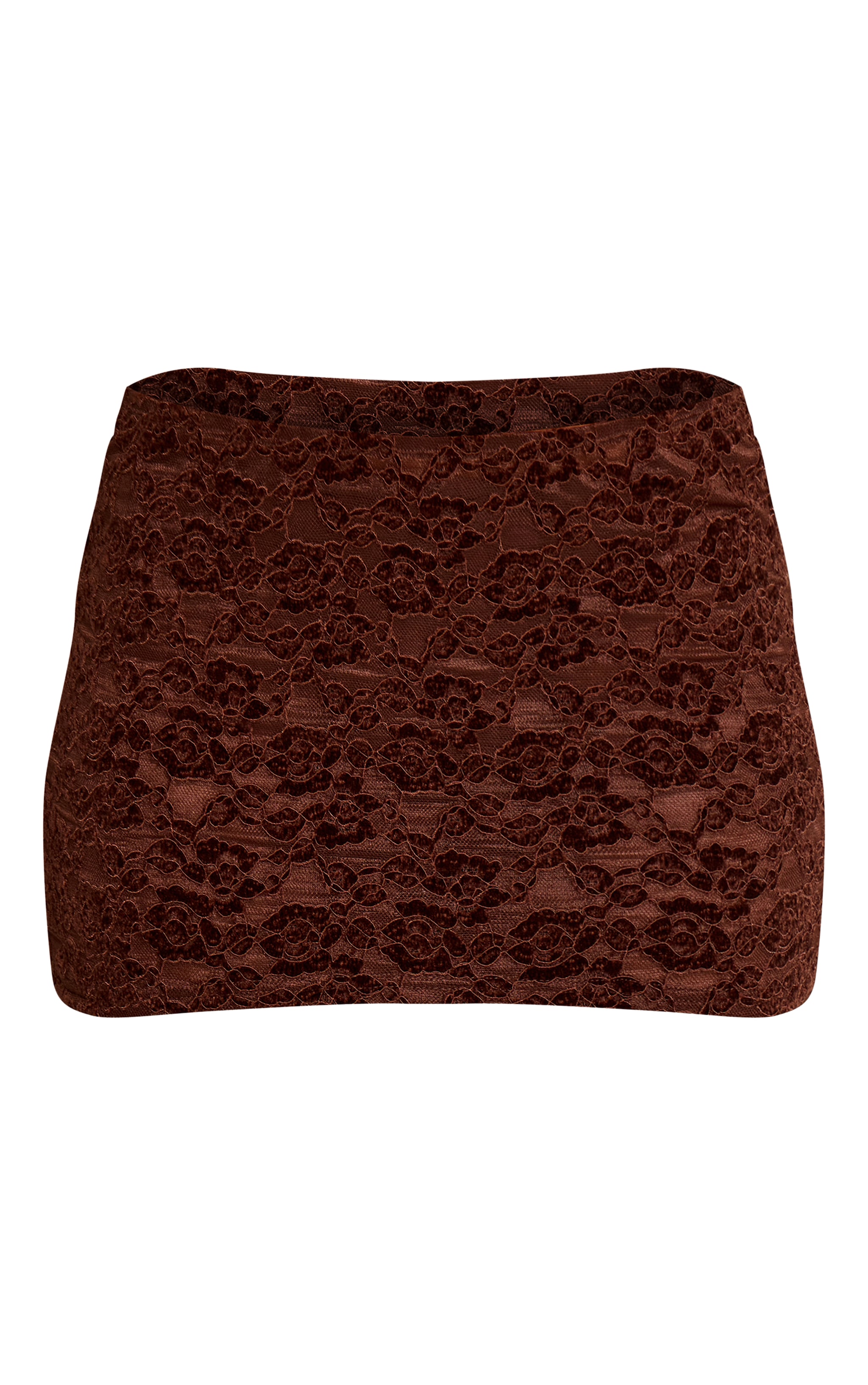 Chocolate Lace Velvet Skirt image 6