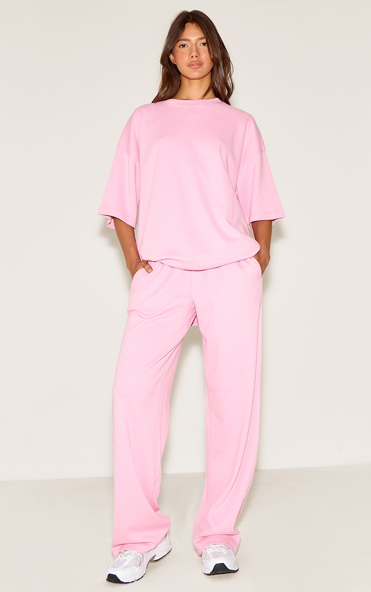Candy Pink Jersey Oversized T-shirt image 3
