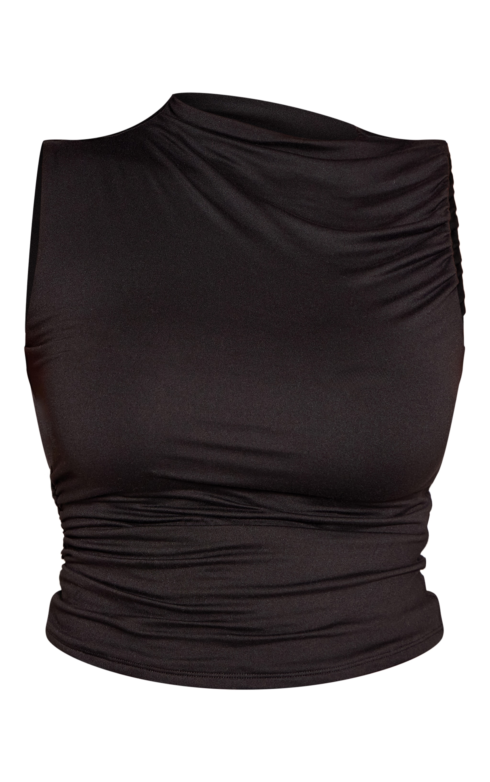 Shape Black Super Soft Ruched Off The Shoulder Top image 5