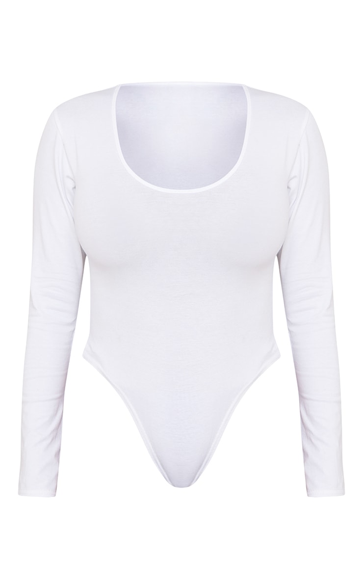 Shape White Cotton Scoop Neck Bodysuit image 1