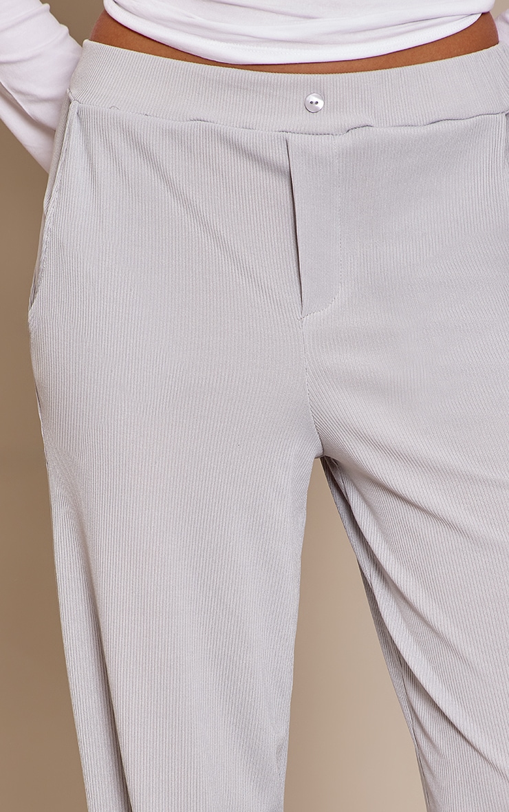 Grey Boyfriend Style Wide Leg Pant image 4