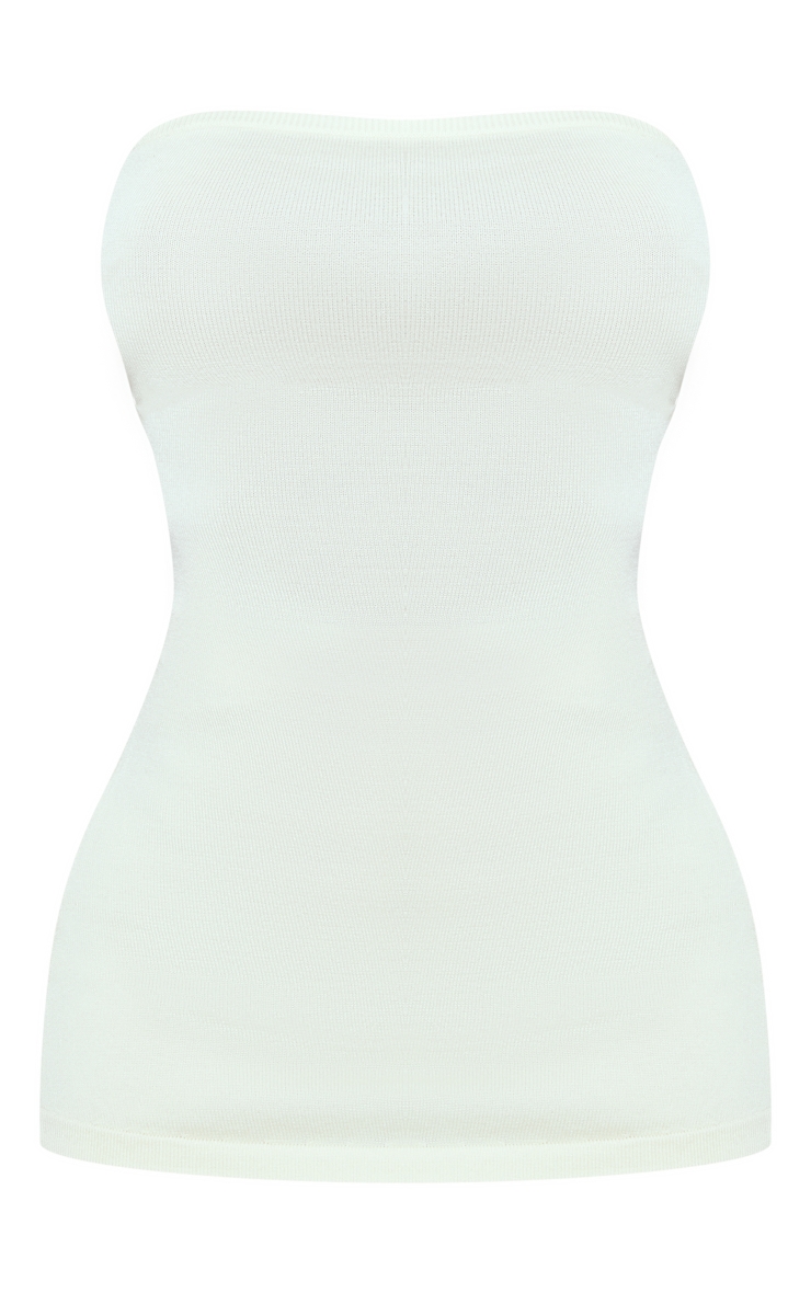 Petite Cream Knitted Longline Bandeau image 5