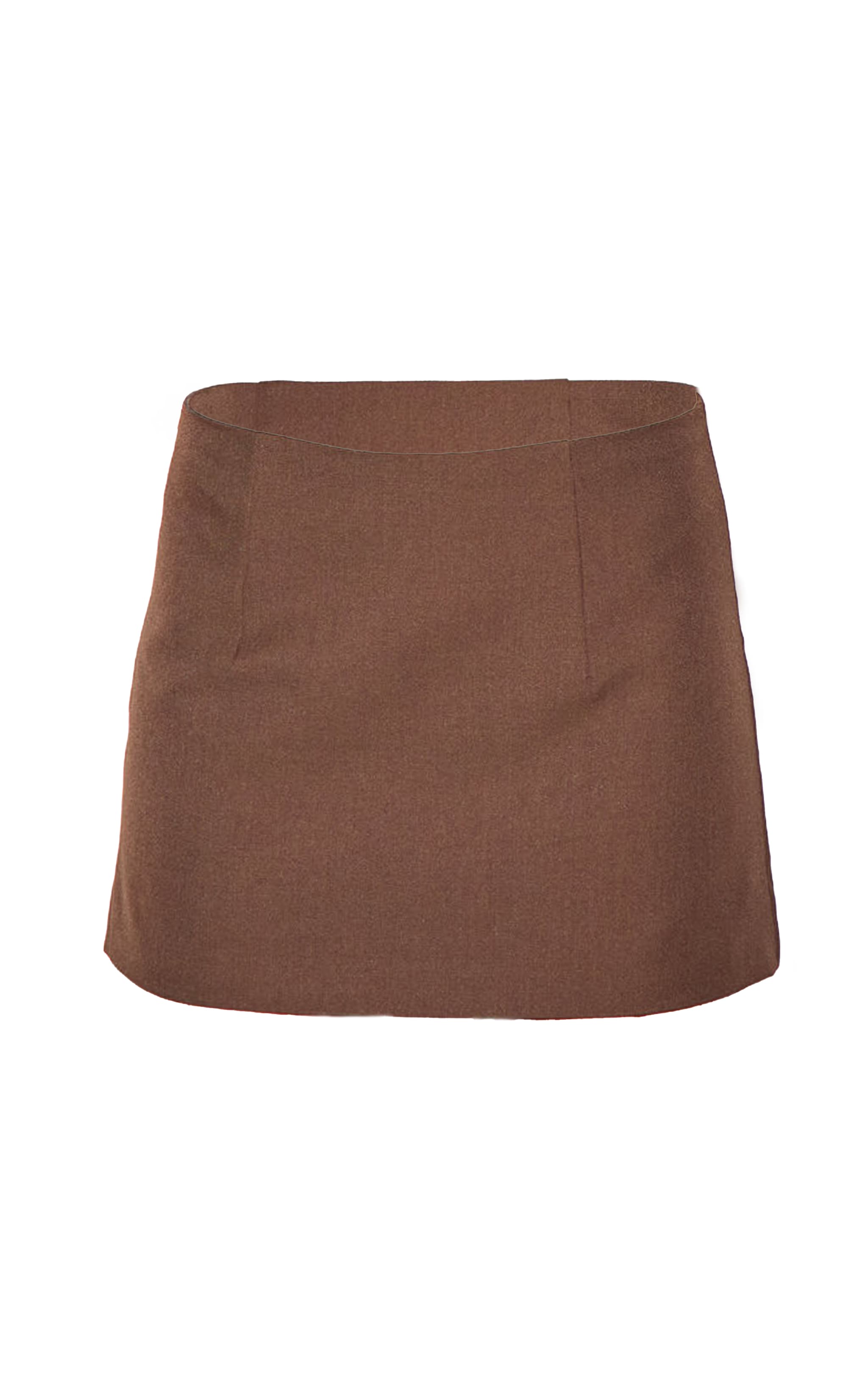 Chocolate Woven A Line Mini Skirt image 6