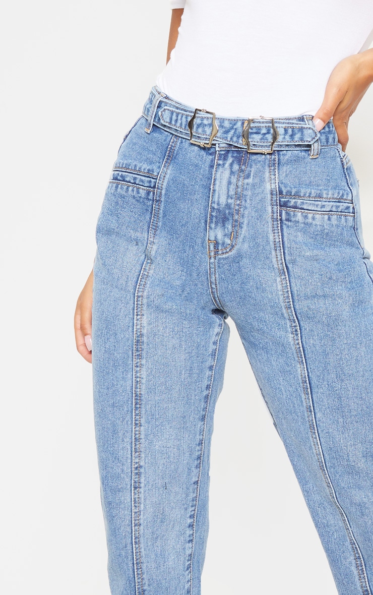 Buckle straight leg jeans Clearance