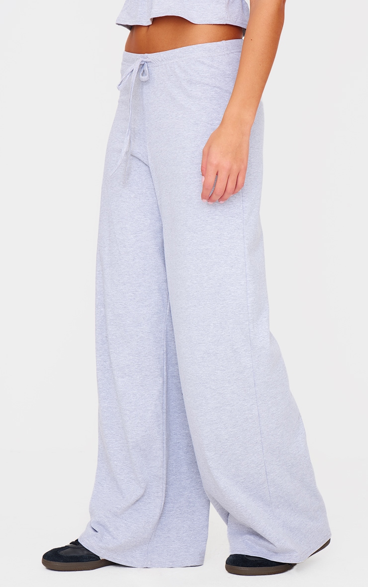 Grey Cotton Straight Leg Pants image 2