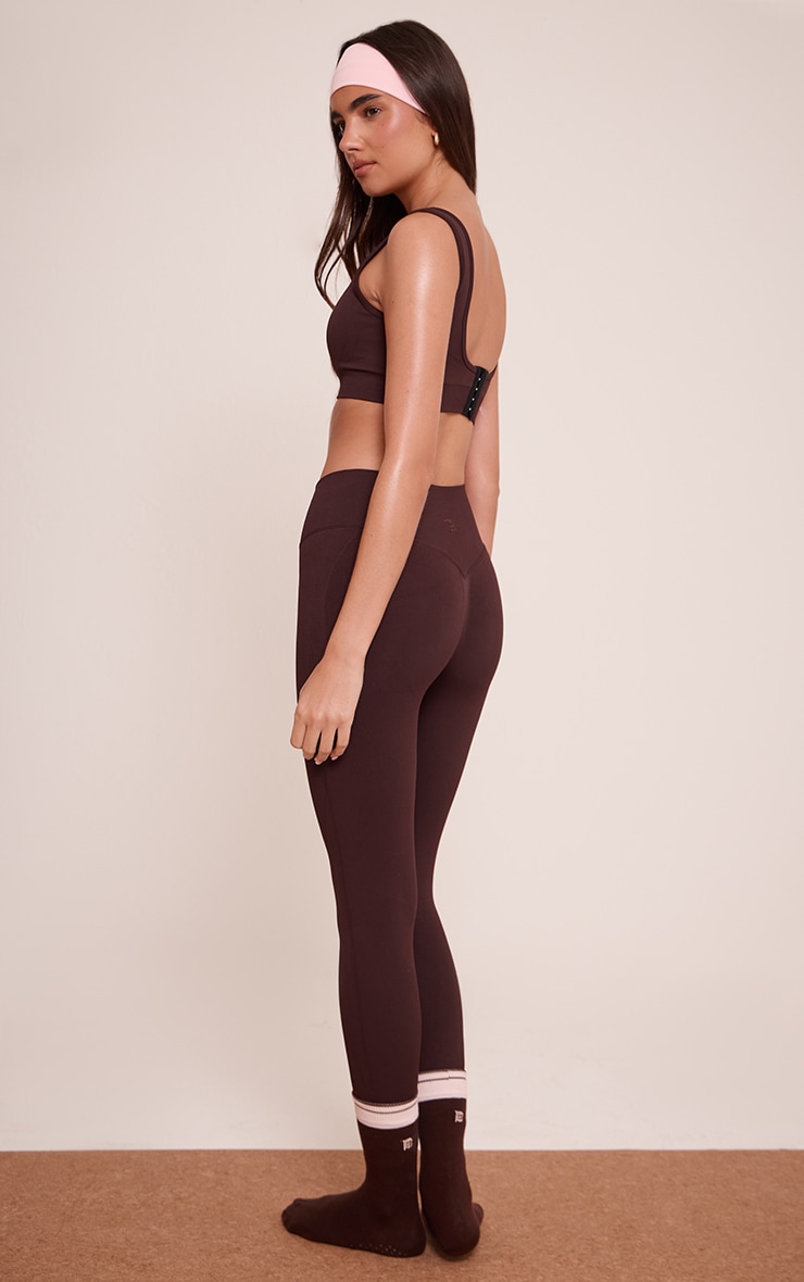 PLT Chocolate Seamless Scrunch Bum Leggings image 3