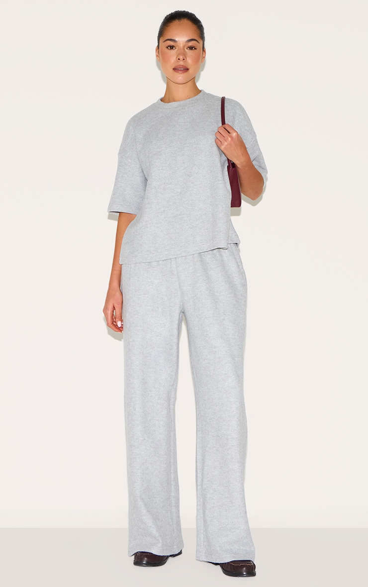 Grey Soft Touch Wide Leg Sweatpants image 2
