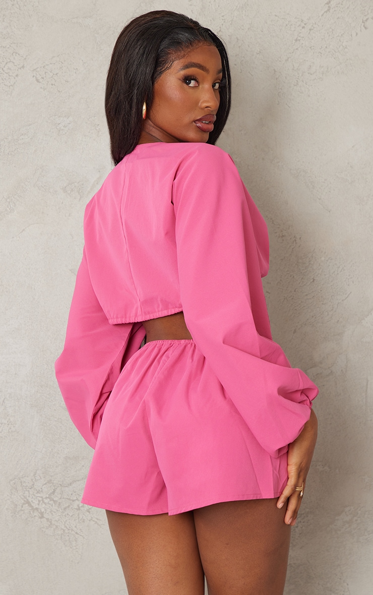balloon sleeve tie top