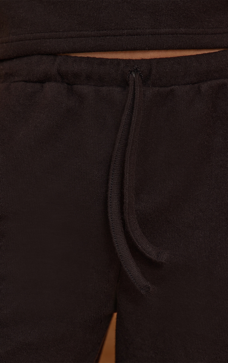 Black Rib Knit Straight Leg Pant  image 4