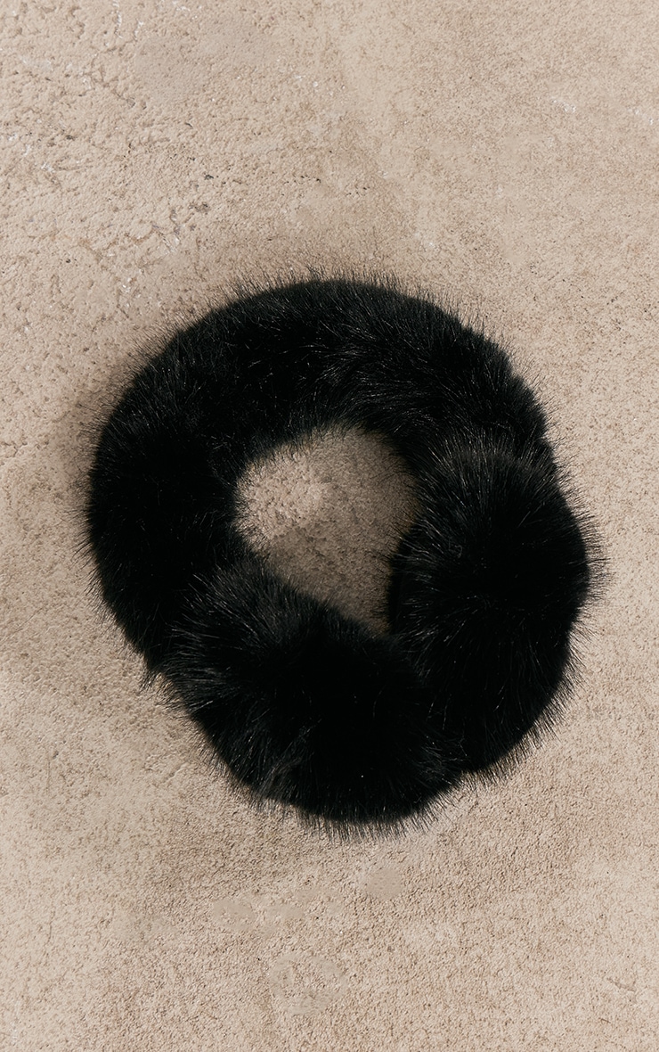 Black Fluffy Ear Muffs image 2