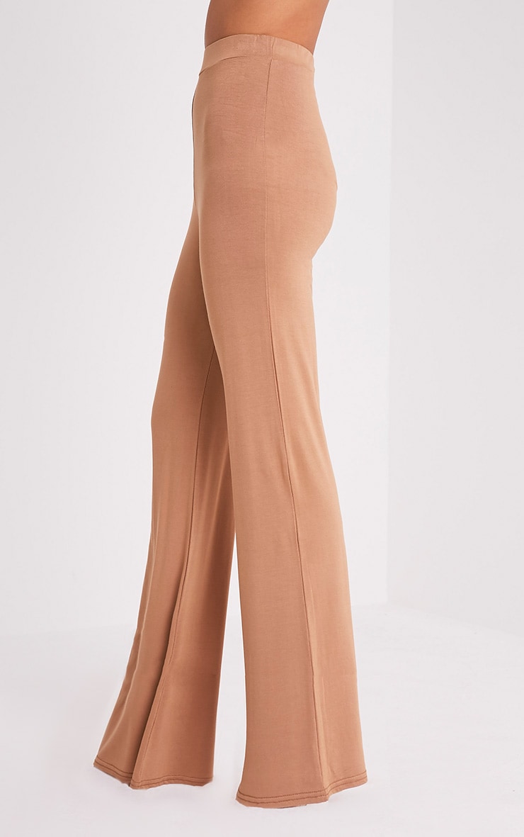 Basic Camel Jersey Wide Leg Trousers image 4