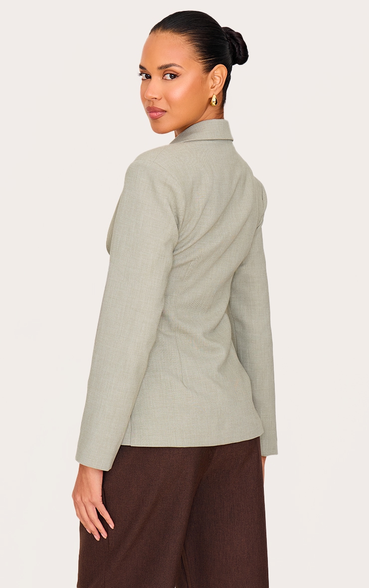 Sage Strap Detail Fitted Blazer image 2