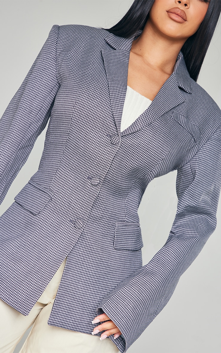 Petite Grey Cinched Waist Oversized Blazer image 4