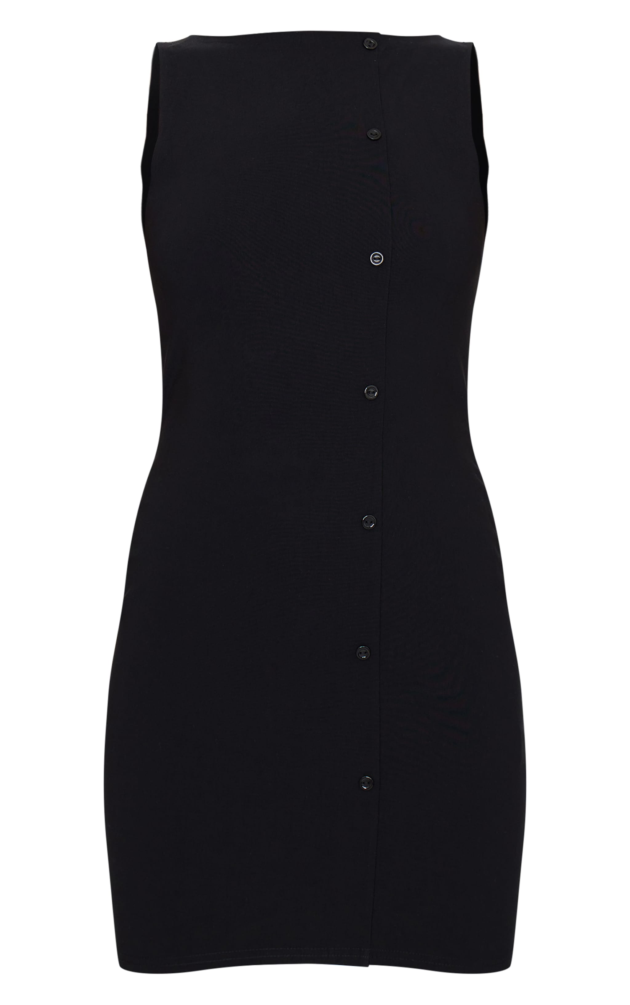 PrettyLittleThing☆Woven タイネック シフト ドレス♪ 送料込 Petite Black Woven Structured Shift Dress | Petite
