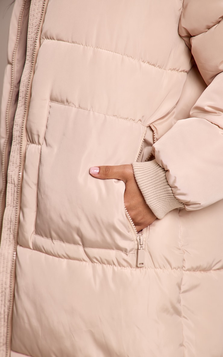 Petite Stone Longline Puffer Coat image 4