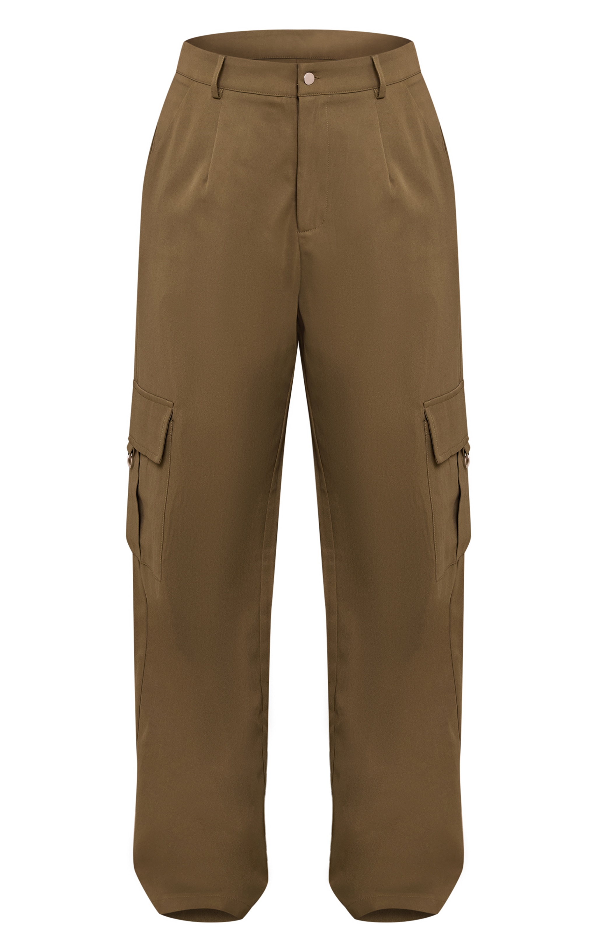 Shape Khaki Buckle Detail Cargo Wide Leg Pants image 5
