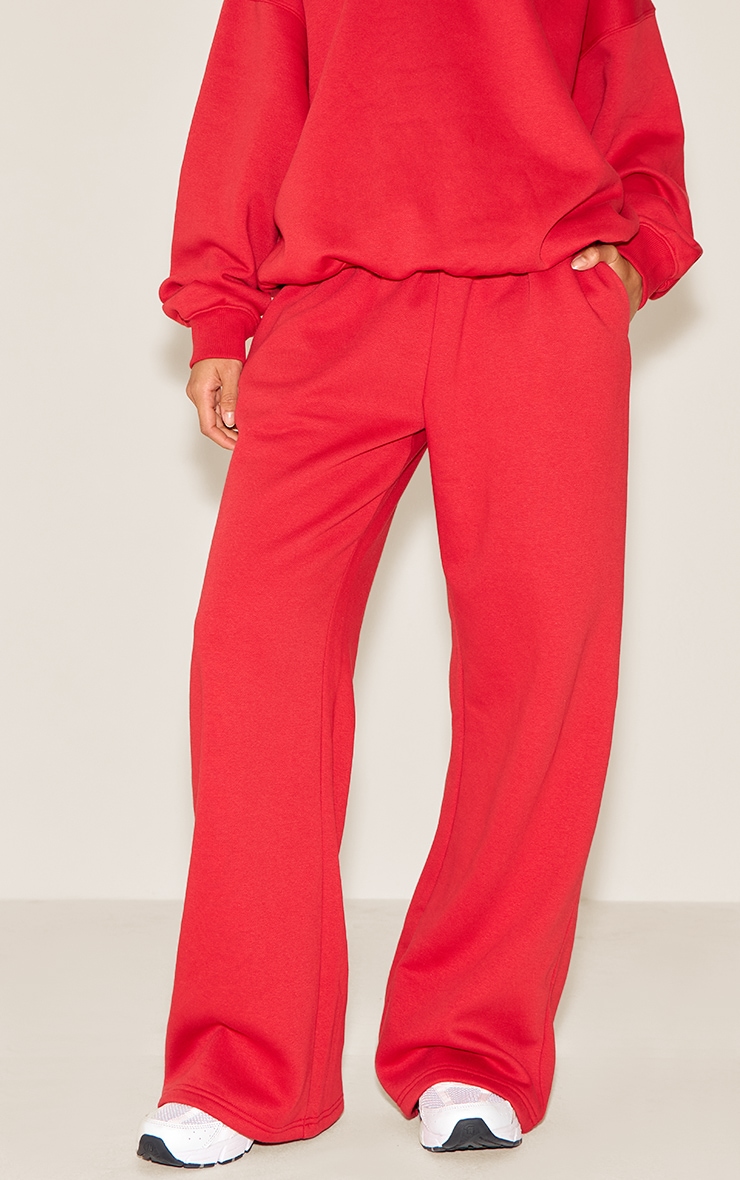 Bright Red Thin Waistband Track Pants image 2