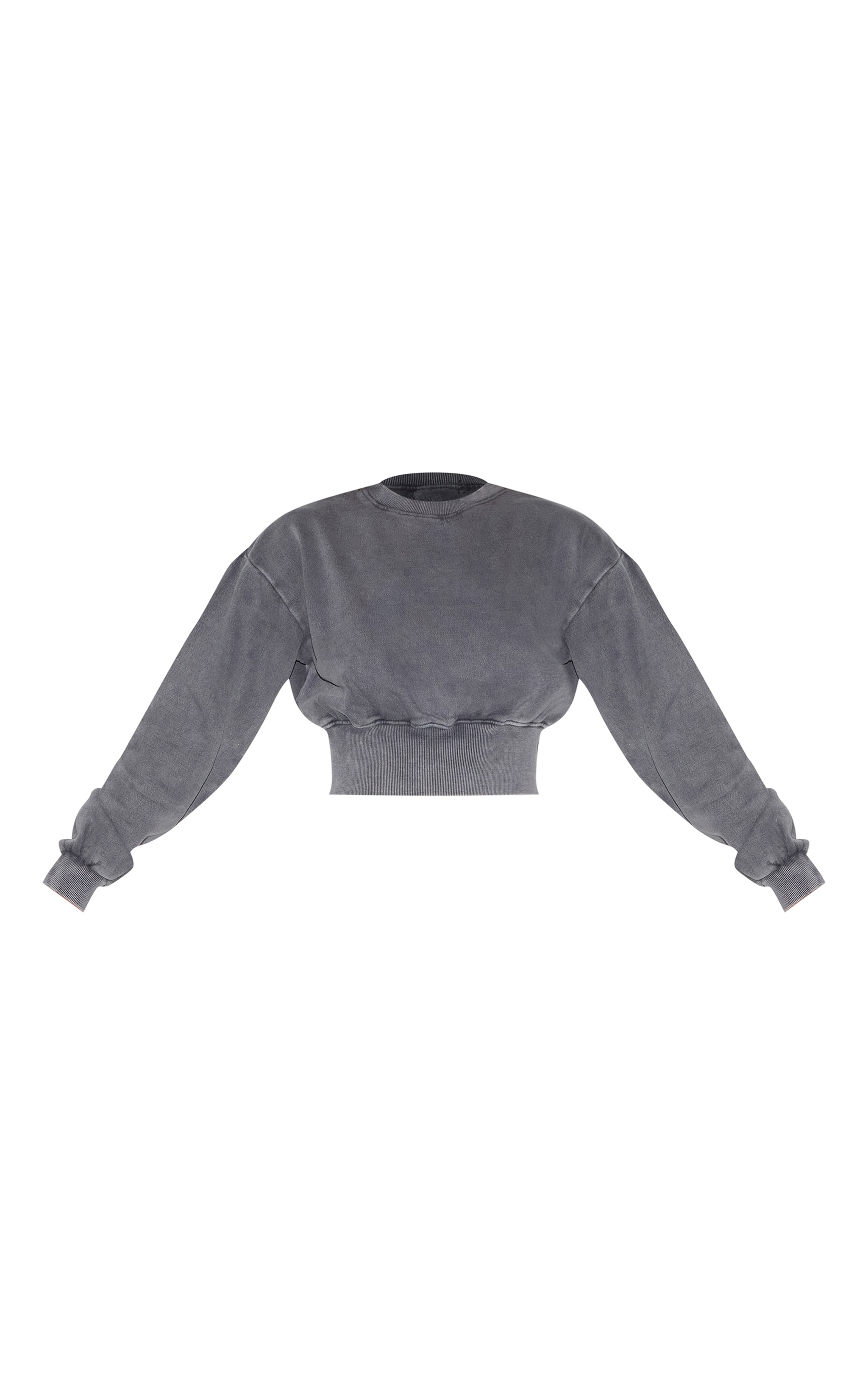 Tall Washed Charcoal Cropped Oversized Sweatshirt | Tall Tall Washed Charcoal Cropped Oversized Sweatshirt | Tall