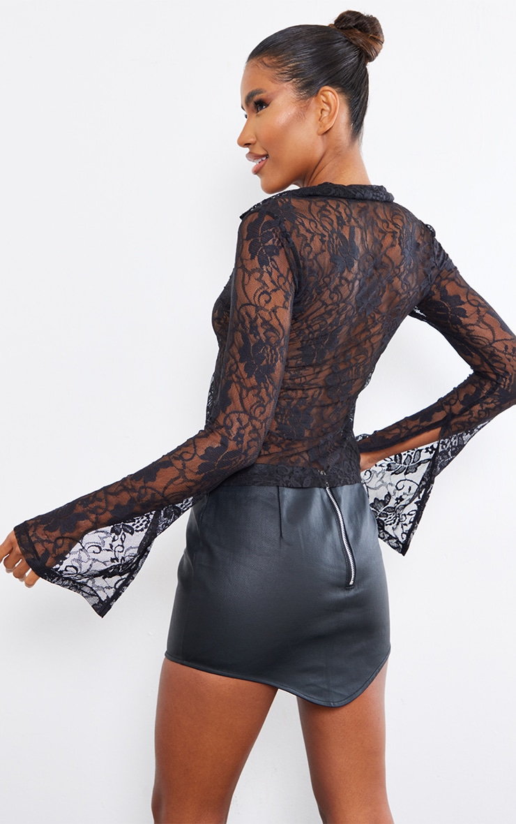Lace Detail Button Front Shirt