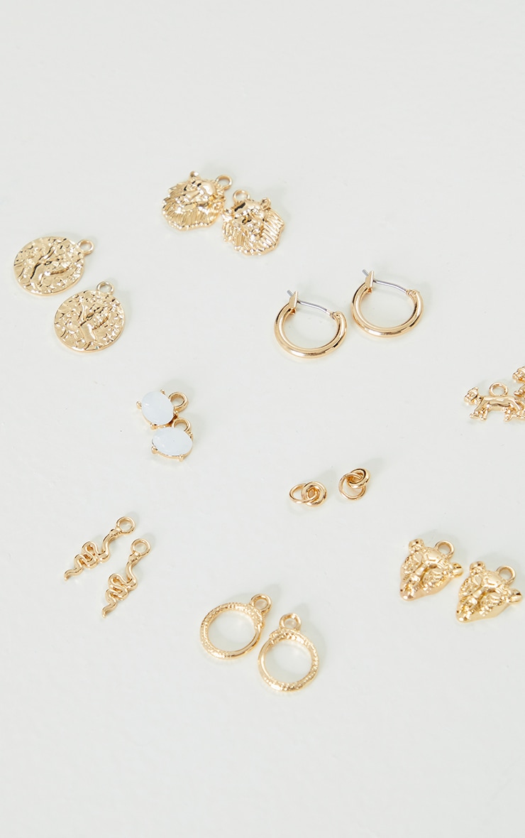 Gold Assorted Mix And Match Hoop Earrings