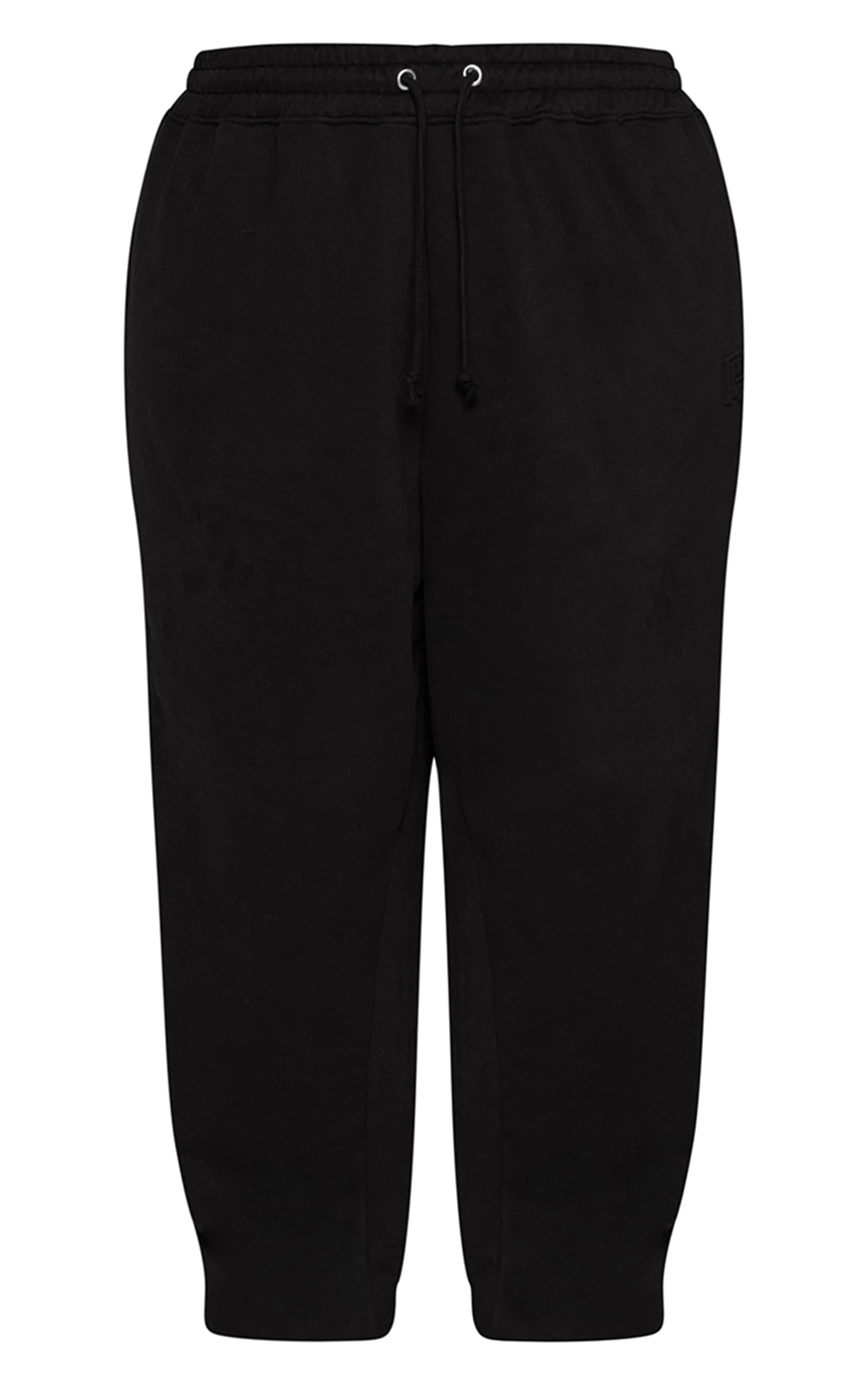 Plus Black Embossed Logo Sweatpants image 5
