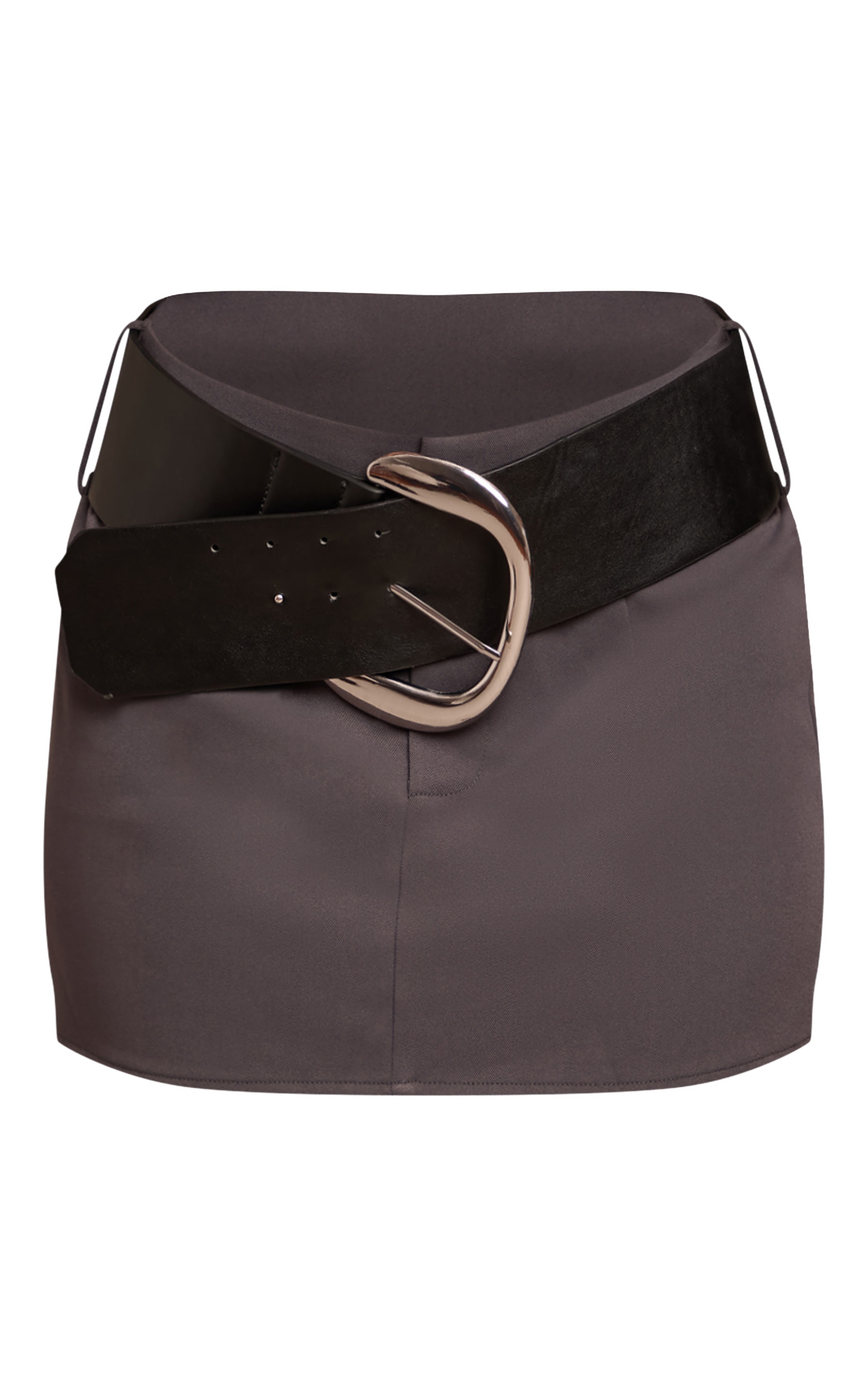 Charcoal Thick Belt Mini Skirt image 6