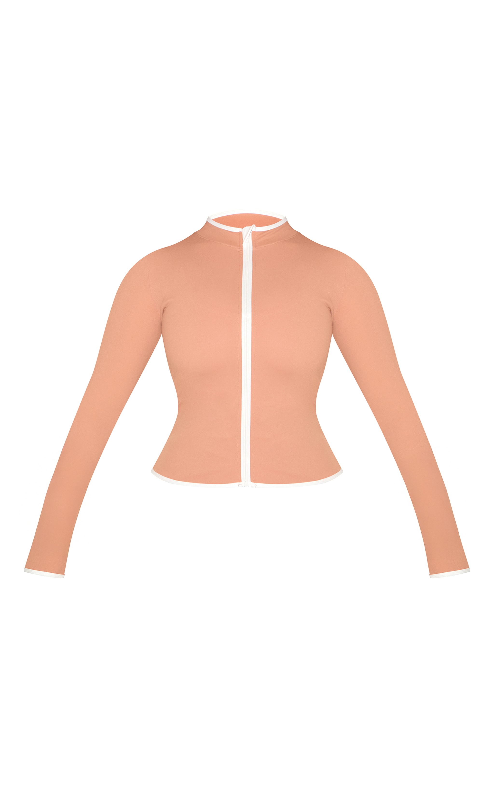 Shape Mocha Active Contrast Binding Zip Up Jacket image 5