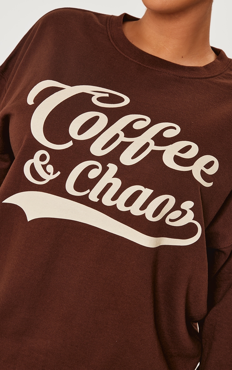 Plus Sweat Chocolat à graphique : "Café & Chaos" image 4