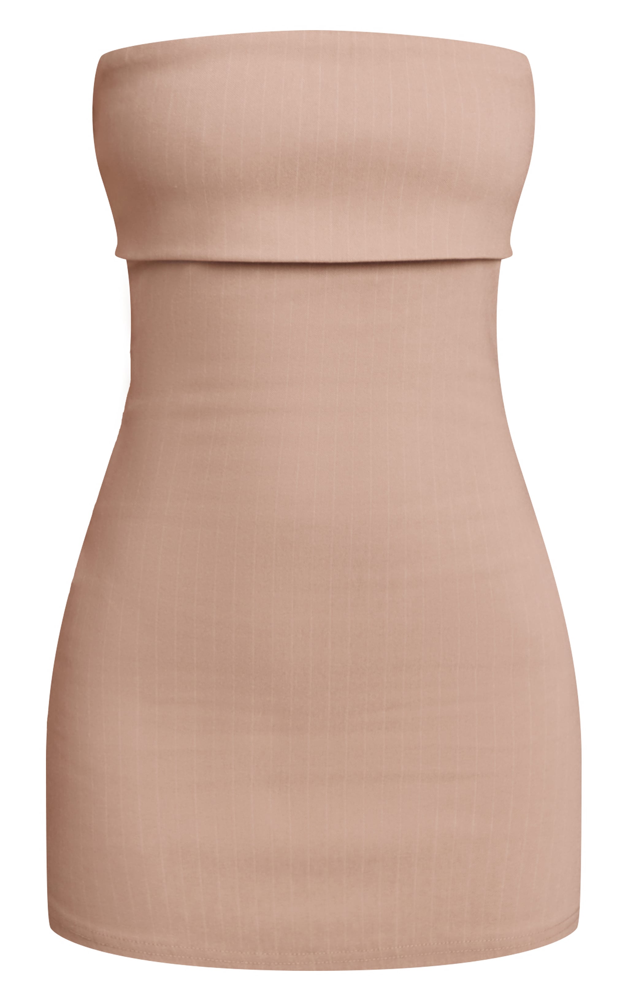 Petite Stone Pinstripe Stretch Woven Bandeau Bodycon Dress image 5