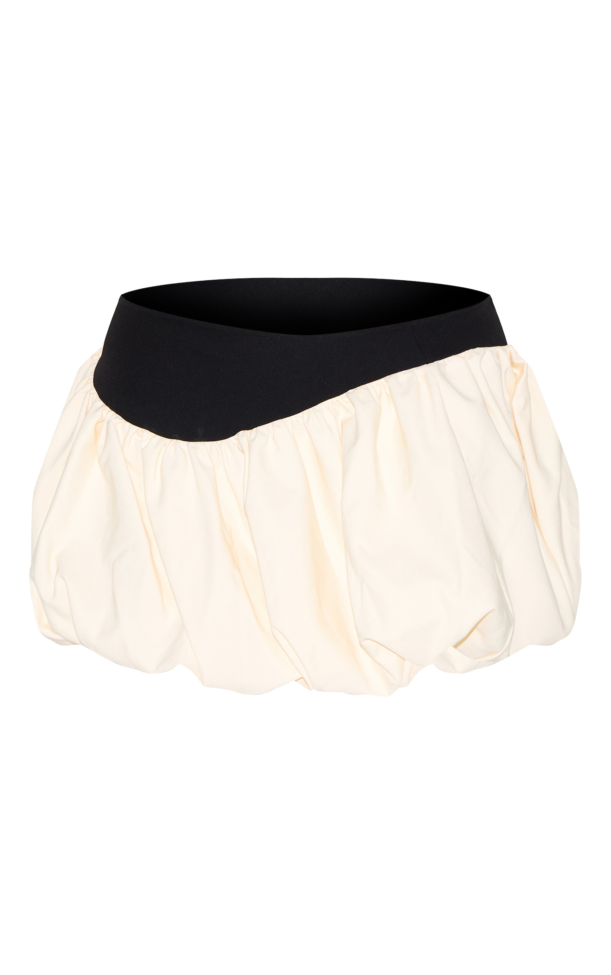 Jupe Mini Bouffante Taille Basse Contrastée Noire (Grande Taille) image 6