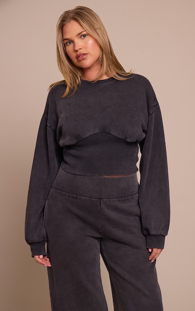 Shape Sweat gris anthracite à taille cintrée