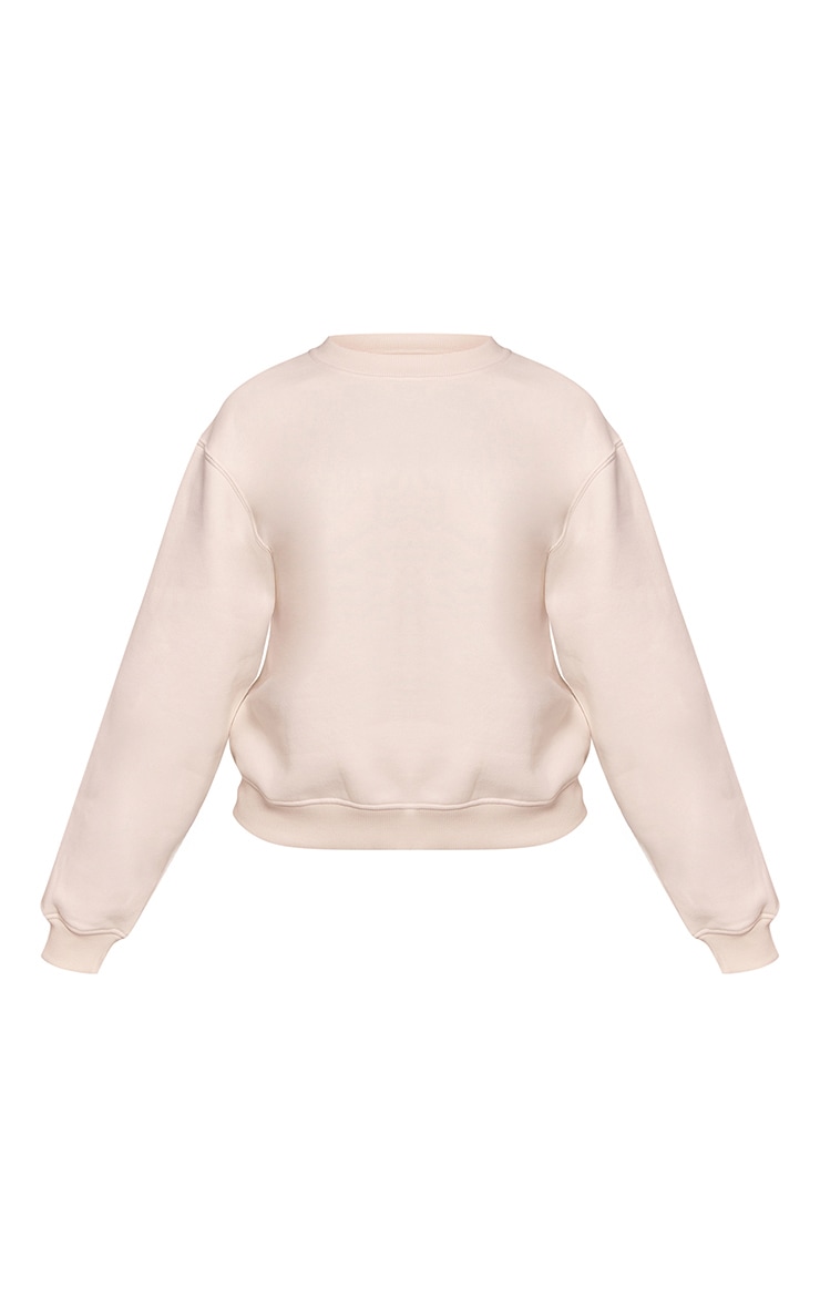Petite Cream Oversized Crew Sweatshirt image 5
