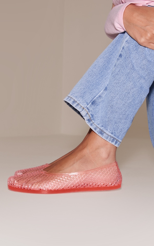 Pink Jelly Ballet Flats