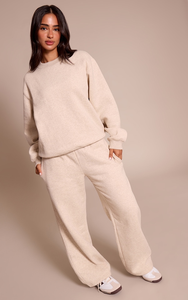 Petite Oatmeal Straight Leg Sweatpants