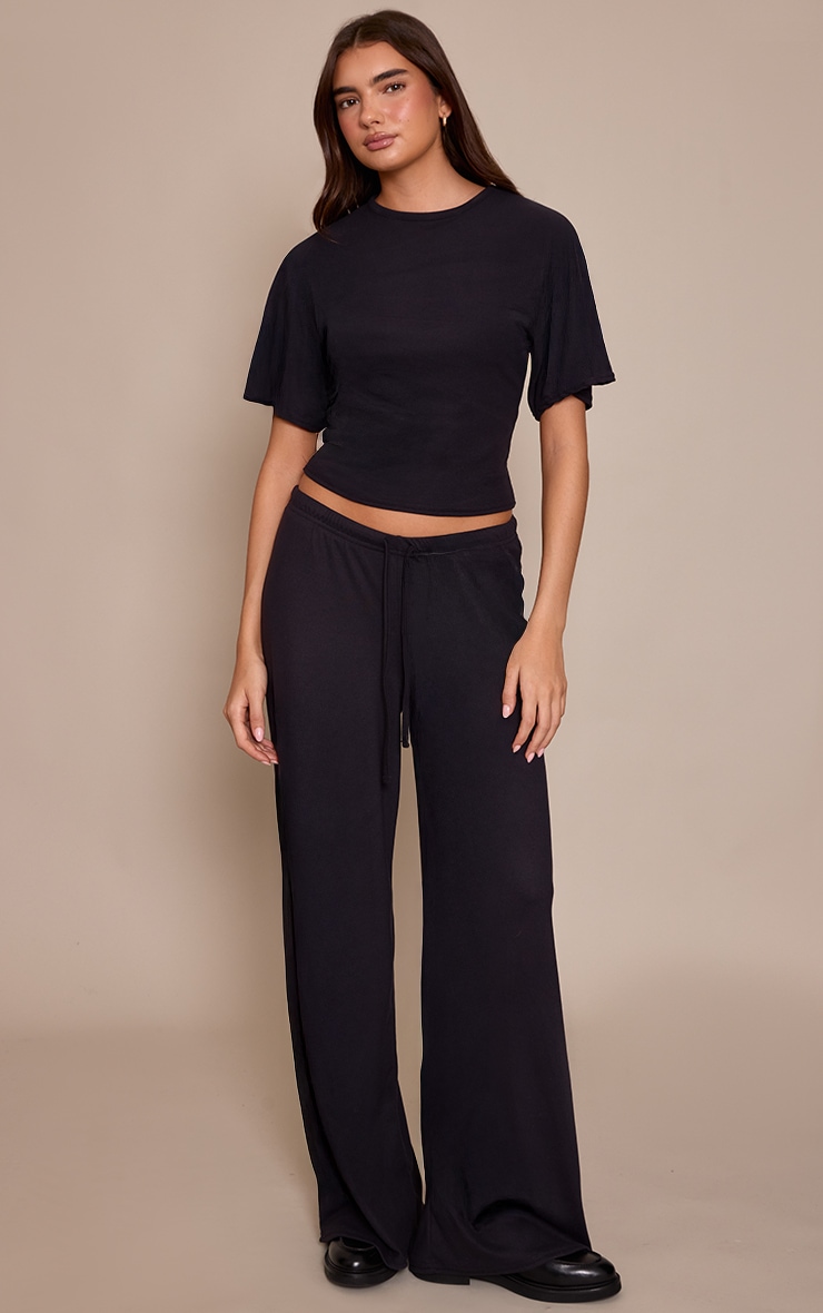 Black Soft Touch Boxy T Shirt image 3